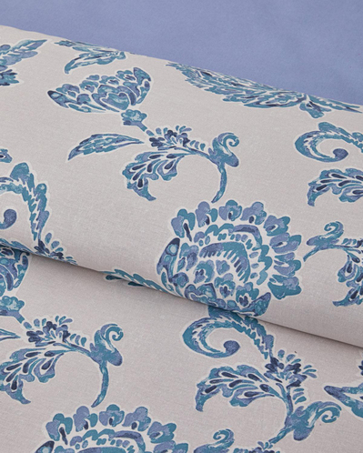 Curioleaf Pamuk Tek Kişilik Çarşaflı Nevresim Takımı 160x220 cm Mavi - Bej