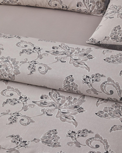 Curioleaf Pamuk Tek Kişilik Çarşaflı Nevresim Takımı 160x220 cm Bej