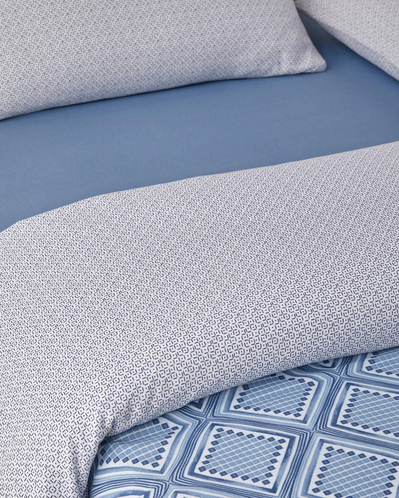 Diamond Twist Kolay Ütülenir Tek Kişilik Çarşaflı Nevresim Takımı 160x220 cm Koyu Mavi