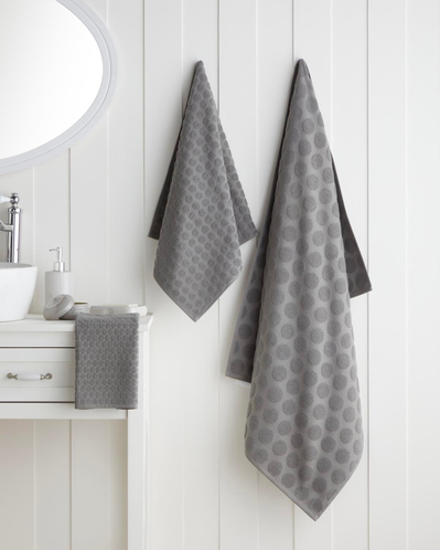 Dottie Pamuk Yüz Havlusu 50x80 cm Antrasit