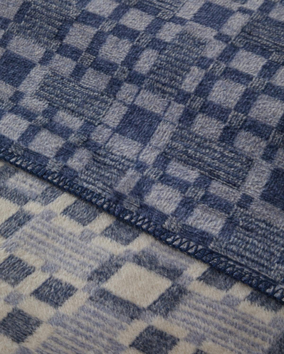Echo Plaid Pamuklu Tek Kişilik Battaniye 150x200 cm Mavi