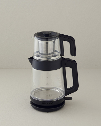 English Home CMK 6001 Cam Çay Makinesi ve Kettle 2L Siyah