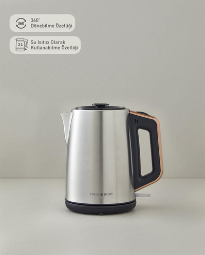 English Home CMK 6010 Inox Çay Makinesi ve Kettle Siyah-Bakır