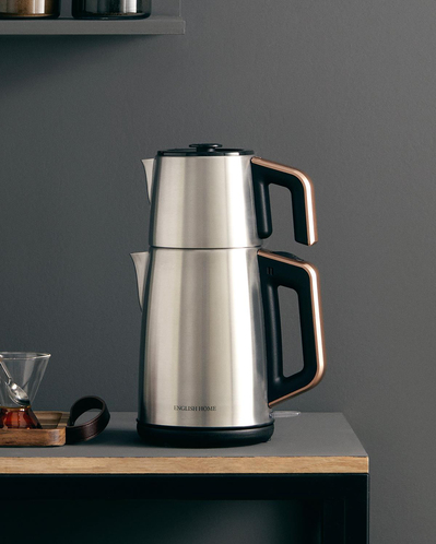 English Home CMK 6010 Inox Çay Makinesi ve Kettle Siyah-Bakır