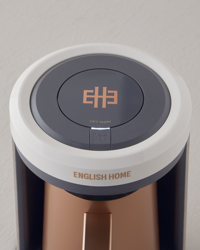 English Home TKM 6031 Çelik Cezve Çift Taşım Türk Kahvesi Makinesi Beyaz-Bakır
