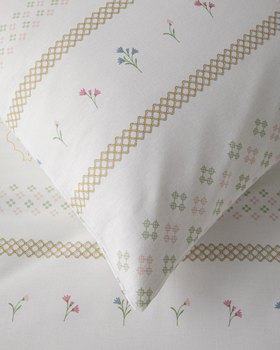 Etamine Blooms Pamuklu Tek Kişilik Nevresim Seti 160x220 cm Pembe
