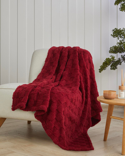 Fancy  Square Koltuk Şalı 120x160 cm Bordo