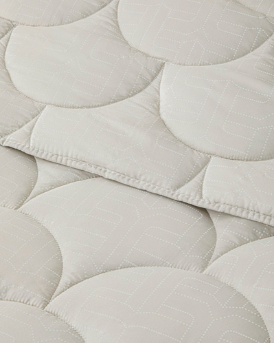 Fiesta Baskılı Mikrofiber Çift Kişilik Yorgan 195x215 cm Taş Rengi