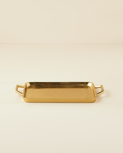 Fiore Alüminyum Dekoratif Tepsi 36x15 cm Gold