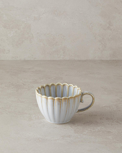 Fiore New Bone China Kupa 350 ML Gri