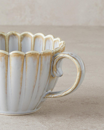 Fiore New Bone China Kupa 350 ML Gri