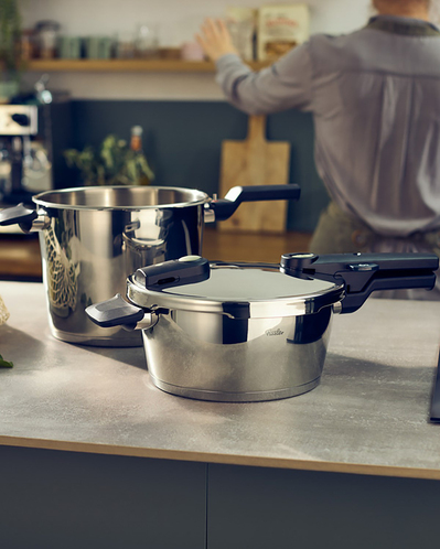 Fissler Vitaquick Elemental Paslanmaz Çelik 2li Düdüklü Tencere Seti 6 + 3,5 L