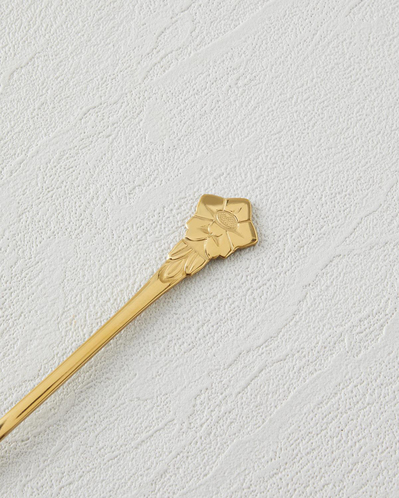 Flora Paslanmaz Çelik Kokteyl Çatalı 4 Parça Gold