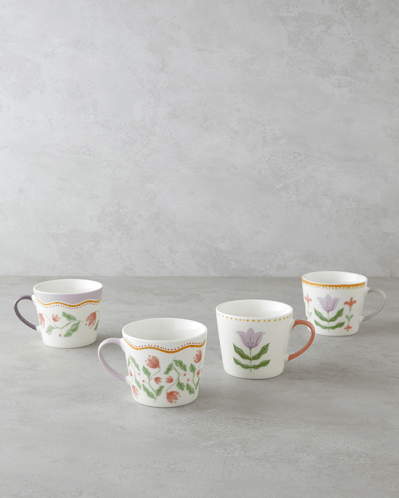 Floral Garden New Bone China Kupa 450 ml Renkli