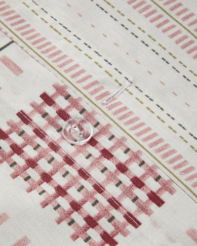 Floral Grid Pamuklu Tek Kişilik Nevresim Seti Gül Kurusu