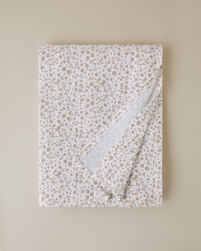 Floral Trail Tek Kişilik Pike 150x220 cm Bej