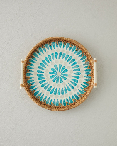 Florence Rattan Tepsi 28 cm Kahverengi