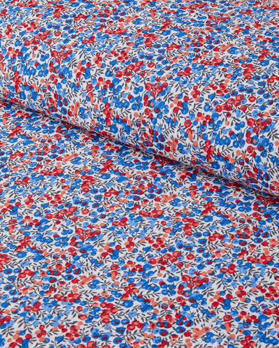 Flower Blast Baskılı Pamuklu Tek Kişilik Pike 150x220 cm Mavi