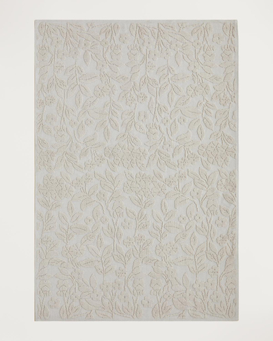 Floweret Pamuklu Bukle Kilim Krem