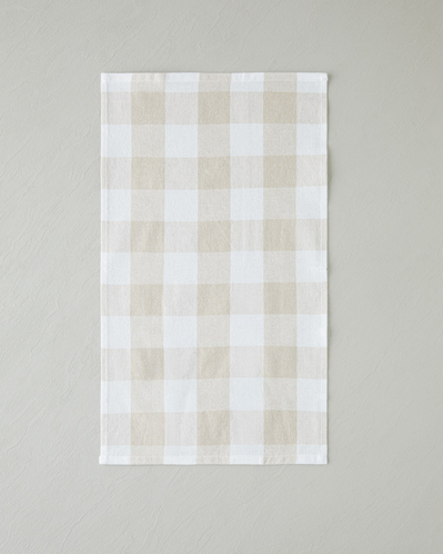 Fresh Grid Pamuk Polyester 2li Kurulama Bezi 30x50 cm Bej