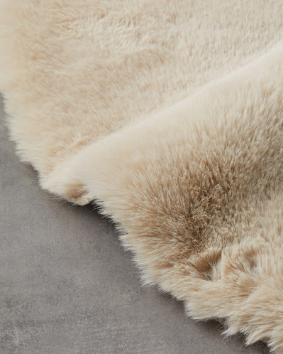 Furry Pelüş Halı 90 cm Bej