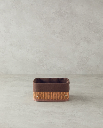 Gina Bambu Sepet 20x15x10 cm Koyu Kahverengi
