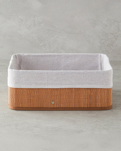Gina Bambu Sepet 36x26x14 cm Açık Kahverengi
