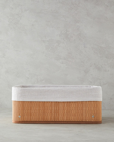 Gina Bambu Sepet 40x30x16 cm Açık Kahverengi