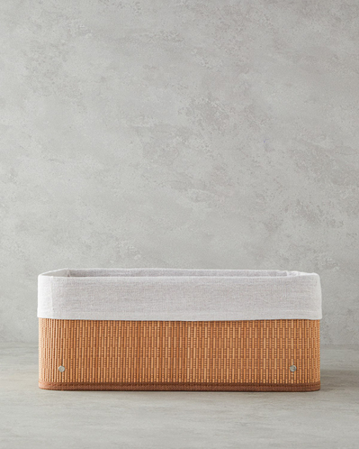 Gina Bambu Sepet 40x30x16 cm Açık Kahverengi