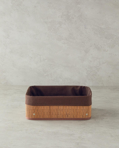 Gina Bambu Sepet 32x22x12 cm Koyu Kahverengi