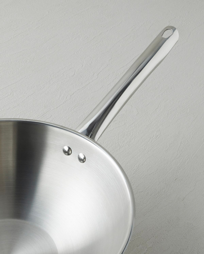 Glow Çelik Wok Tava 28 cm Silver