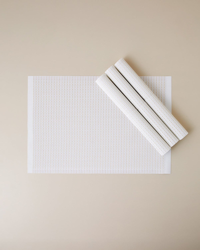 Golden Light 4lü Amerikan Servis 30x45 cm Beyaz – Gold