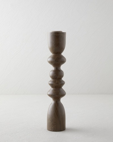 Grace Şamdan 27 cm Koyu Kahverengi