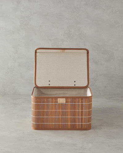 Hardwood Bambu Saklama Kutusu Kahve
