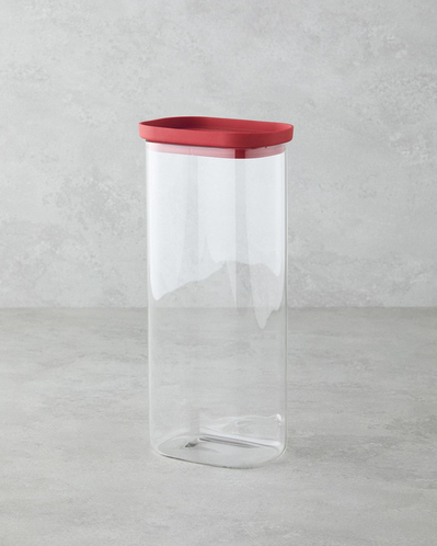 Hecha Cam Kavanoz 2000 ml Kırmızı