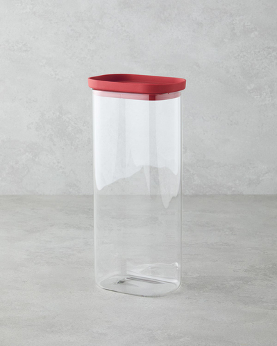Hecha Cam Kavanoz 2000 ml Kırmızı