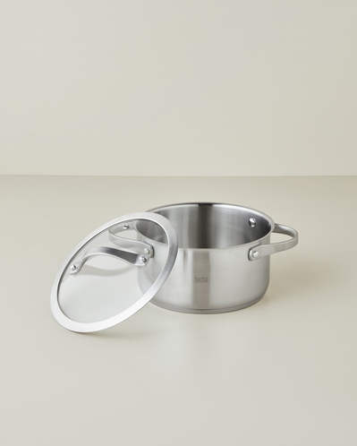 Hecha Paslanmaz Çelik Derin Tencere 20x10 cm Silver