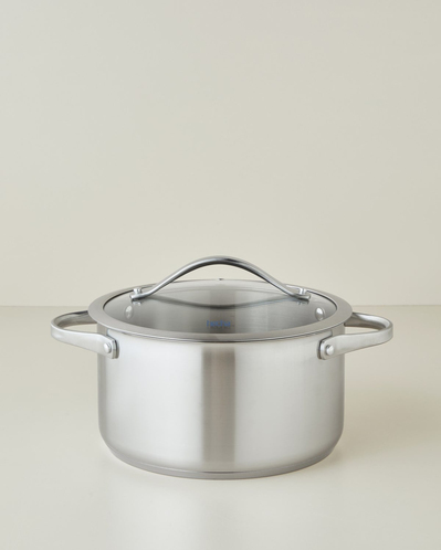 Hecha Paslanmaz Çelik Derin Tencere 24x13 cm Silver