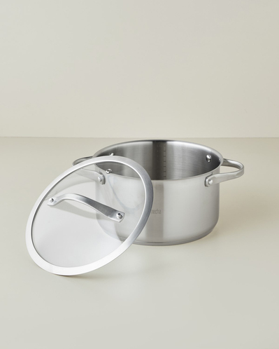 Hecha Paslanmaz Çelik Derin Tencere 24x13 cm Silver