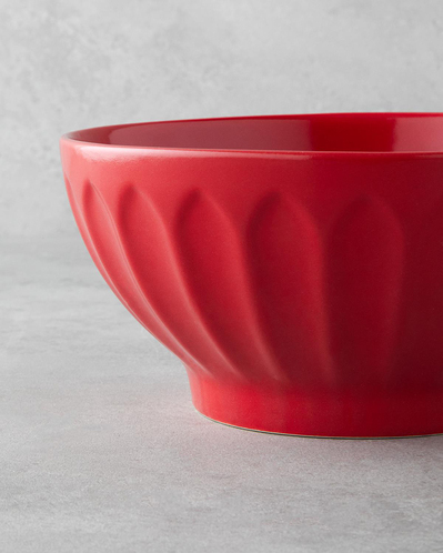 Hecha Seramik Karıştırma Kabı 23x12 cm Kırmızı