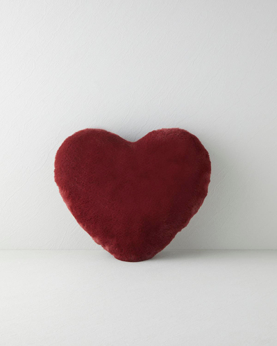 Kalpli Pelüş Dekoratif Kırlent Bordo