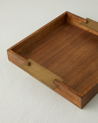 Krina Mdf Dekoratif Tepsi 34x5 cm Kahverengi