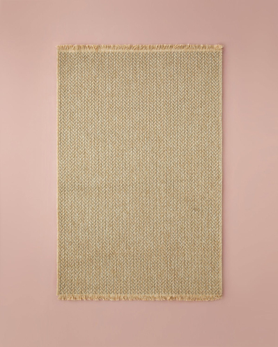 Lacey Dekoratif Jüt Kilim 80x150 cm Natural-Siyah