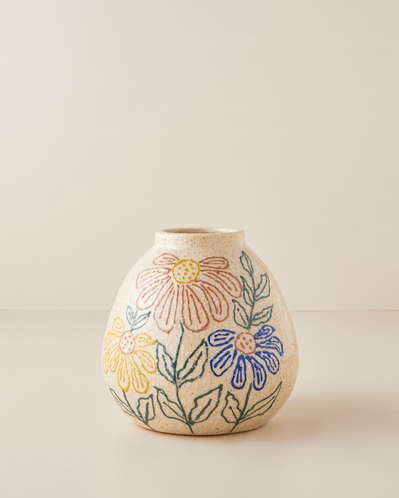 Lauren Seramik Vazo Multicolor