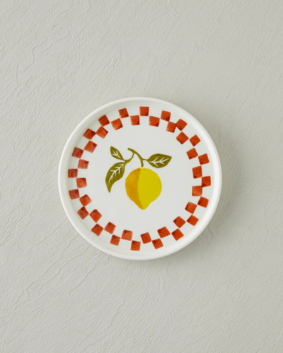 Lemon Garden Seramik 6lı Pasta Seti 16 cm Renkli