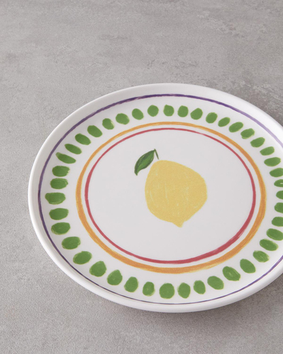 Lemon Seramik Pasta Tabağı 20 cm Renkli