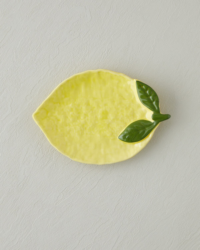 Lemonella Seramik Kayık Tabak 22x15x3 cm Sarı