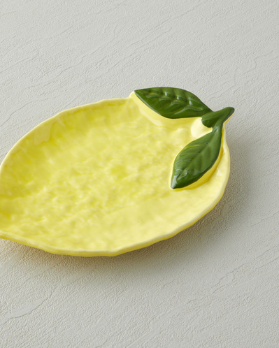 Lemonella Seramik Kayık Tabak 22x15x3 cm Sarı