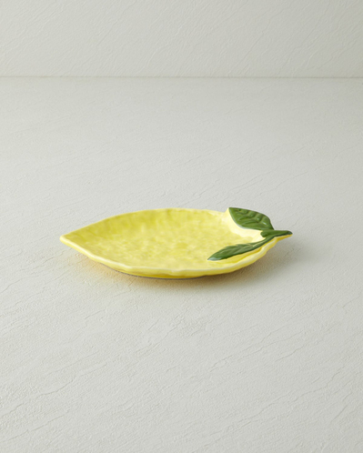 Lemonella Seramik Kayık Tabak 22x15x3 cm Sarı