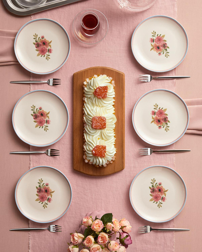 Lilya Porselen 6lı Pasta Seti 19 cm Renkli